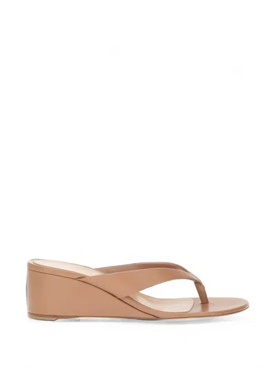 Gianvito Rossi Thong Wedged Sandals In Multi
