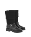 Gianvito Rossi Stivali Thurso Nero In Pelle E Tessuto Donna In Black