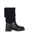 Gianvito Rossi Stivali Thurso Nero In Pelle E Tessuto Donna In Black