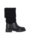 Gianvito Rossi Stivali Thurso Nero In Pelle E Tessuto Donna In Black  