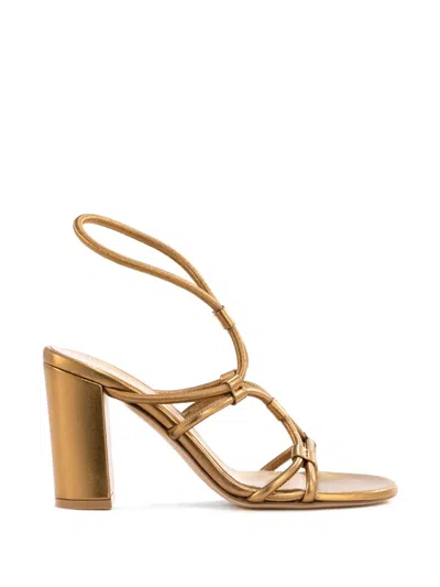 Gianvito Rossi Tied-strap Sandals In Gold