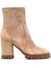 Gianvito Rossi Timber 70mm Suede Boots In Neutrals