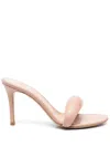 GIANVITO ROSSI TIMELESS SOPHISTICATION: BEIGE NAPPA LEATHER BIJOUX SANDALS FOR WOMEN