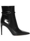 Gianvito Rossi 95mm Tokio Brushed Leather Boots In Black