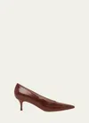 Gianvito Rossi Tokio Calfskin Kitten-heel Pumps In Havana