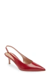 Gianvito Rossi Tokio Pointed Toe Slingback Pump In Rouge