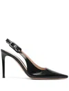 Gianvito Rossi Slingback-pumps Robbie 85 Aus Lackleder In Black