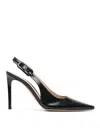 Gianvito Rossi Slingback-pumps Robbie 85 Aus Lackleder In Black