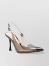 Gianvito Rossi Transparent Buckle Pointed Toe Mid Heel Pumps