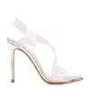 Gianvito Rossi Metropolis Transparent-strap Leather Heeled Sandals In White