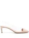 Gianvito Rossi Transparent-panel Pumps In Beige