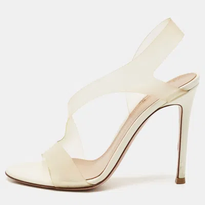 Pre-owned Gianvito Rossi Transparent Pvc Metropolis Ankle Strap Sandals Size 36