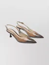 Gianvito Rossi Transparent Slingback Kitten Heel Pumps In Multi