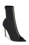 Gianvito Rossi Woman Ankle Boots Black Size 7 Textile Fibers, Plastic In Black/clear