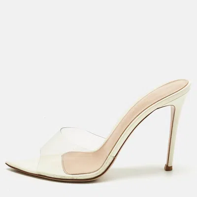 Gianvito Rossi Transparent/white Pvc Elle Slide Sandals In Multi