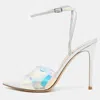 Gianvito Rossi Transperent Pvc Plexi Stark Slides In Multi