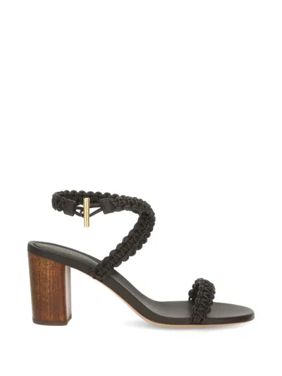 Gianvito Rossi Ubud 70 Braided Nappa Leather Sandals In Black