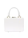 Gianvito Rossi Box Leather Top-handle Bag In White