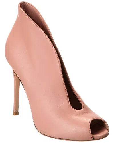 Gianvito Rossi Vamp 150 Leather Bootie In Pink