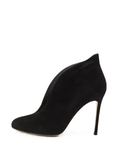 Pre-owned Gianvito Rossi Vamp Ankle Boots In Black