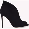 Gianvito Rossi Vamp Bootie In Black Suede