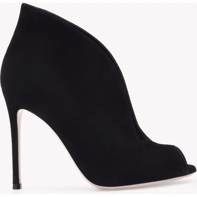 Gianvito Rossi Vamp Bootie In Black Suede
