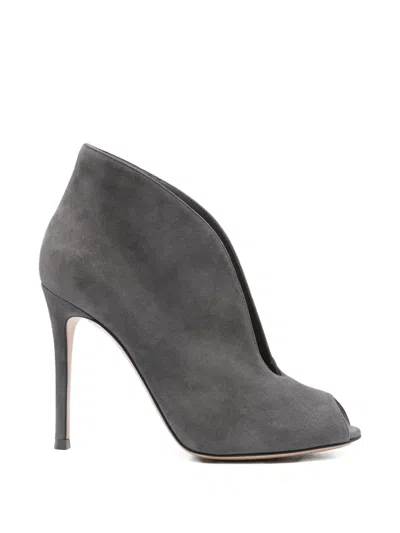 Gianvito Rossi Vamp Peep-toe Sandals In Gray