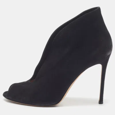 Pre-owned Gianvito Rossi Vamp Size 40 Black Suede Booties