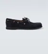 Gianvito Rossi Vandé Suede Boat Shoes