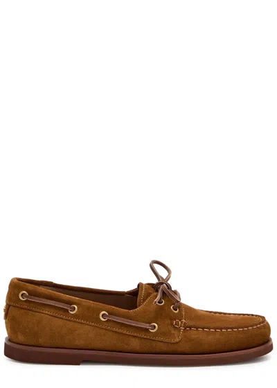 Gianvito Rossi Vande Suede Loafers In Brown