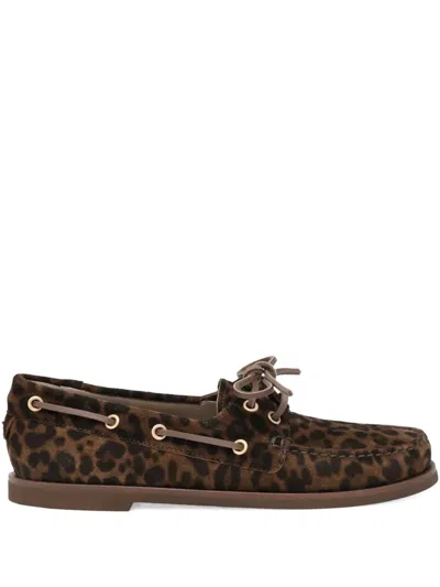 Gianvito Rossi Women Loafer Shoes In Animal Print