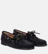 Gianvito Rossi Suede Boat Shoes In Blue