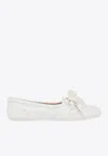 Gianvito Rossi Vault Leather Ballet Flats In White