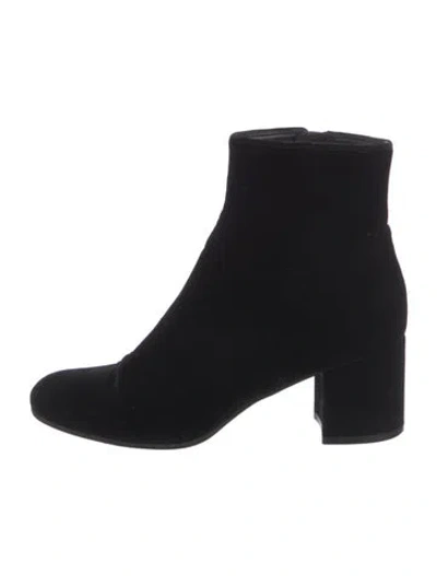 Pre-owned Gianvito Rossi Velvet Boots In Black
