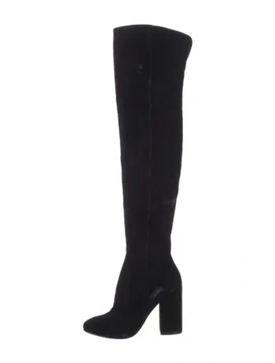 Pre-owned Gianvito Rossi Velvet Boots In Black