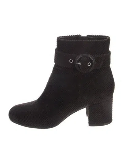 Pre-owned Gianvito Rossi Velvet Boots In Black