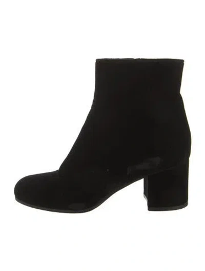 Pre-owned Gianvito Rossi Velvet Boots In Black