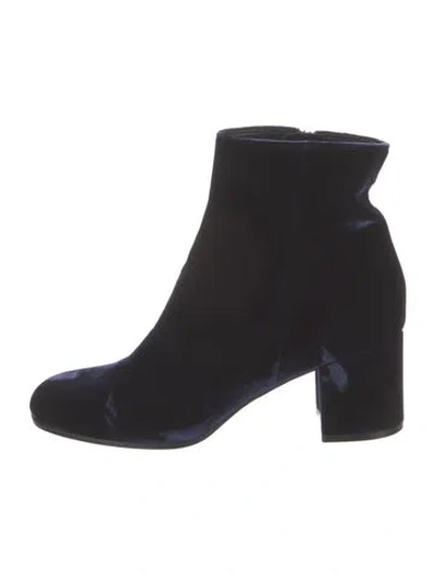 Pre-owned Gianvito Rossi Velvet Boots In Black