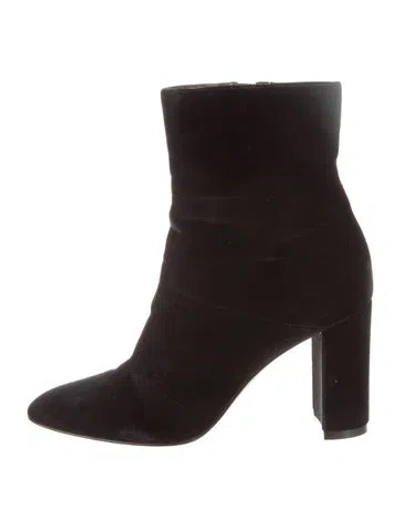 Pre-owned Gianvito Rossi Velvet Boots In Black