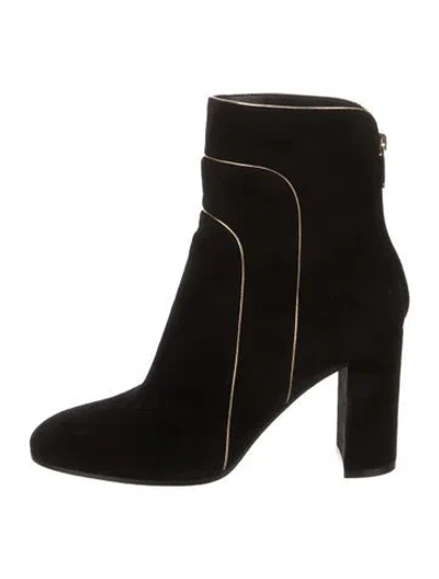 Pre-owned Gianvito Rossi Velvet Boots In Black