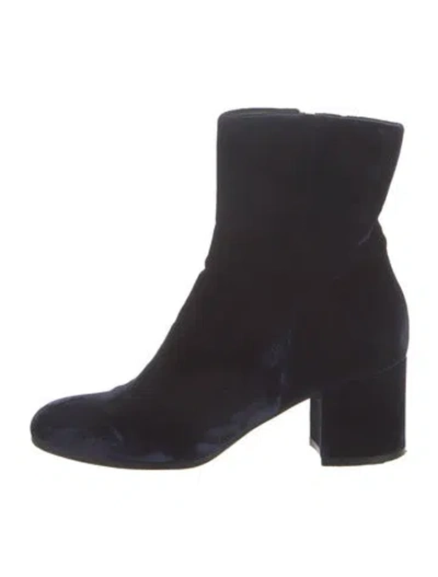 Pre-owned Gianvito Rossi Velvet Boots In Black