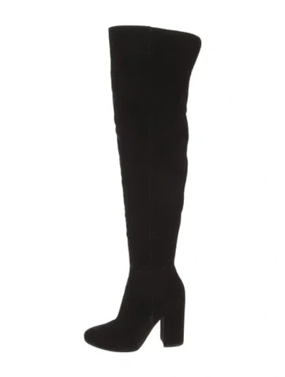 Pre-owned Gianvito Rossi Velvet Boots In Blue