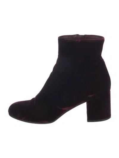 Pre-owned Gianvito Rossi Velvet Boots In Blue