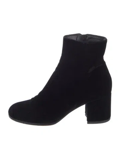 Pre-owned Gianvito Rossi Velvet Boots In Blue