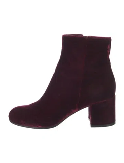 Pre-owned Gianvito Rossi Velvet Boots In Purple