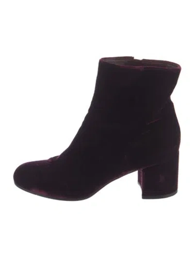Pre-owned Gianvito Rossi Velvet Boots In Purple
