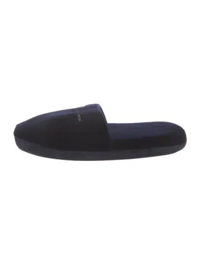 Pre-owned Gianvito Rossi Velvet Flats In Blue
