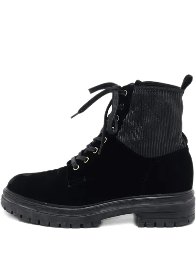 Pre-owned Gianvito Rossi Velvet Lace-up Boots