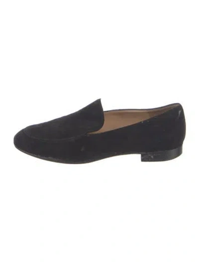 Pre-owned Gianvito Rossi Velvet Loafers In Blue