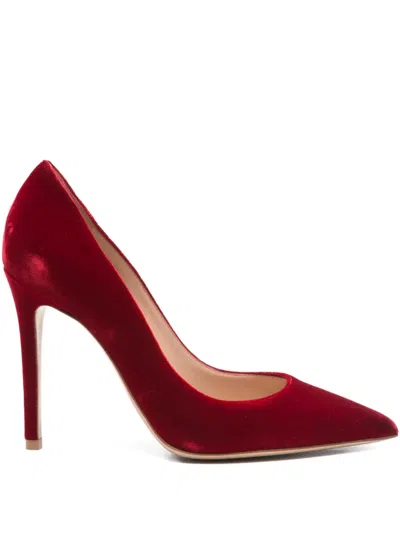 Gianvito Rossi Velvet Pumps In Red